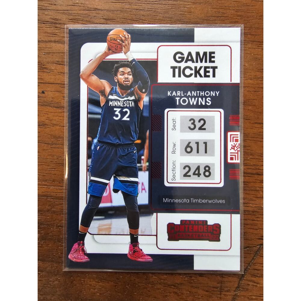 Karl-Anthony Towns 2021-2022 Panini Contenders #5 - Red - Timberwolves - NBA